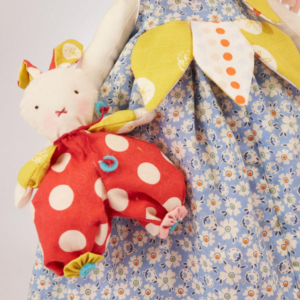 Hutch Studio - Belle Bluebell & Bun Bun - Make and Mend One of a Kind Doll-HutchStudio Original-SKU: HS00151 - Bunnies By The Bay