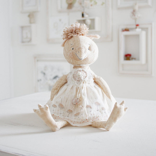Hutch Studio Original - Mia Sparrow - Hand-Crafted Cotton & Knit Bird-Hutch Studio Original-SKU: HS304 - Bunnies By The Bay