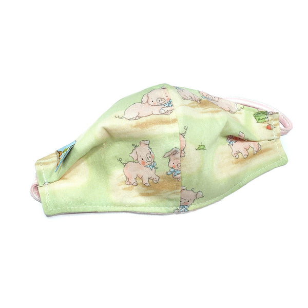 Child Cloth Face Mask - Hammie the Pig-Face Mask-SKU: - Bunnies By The Bay