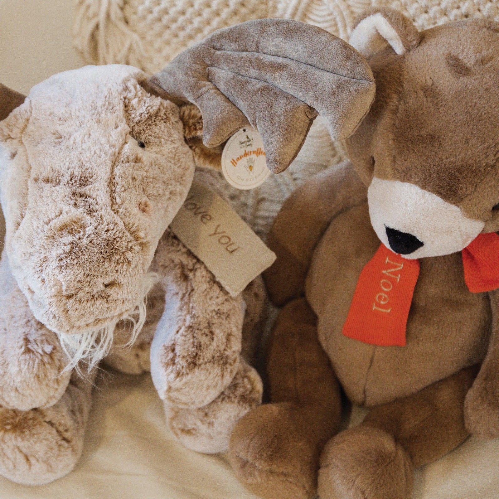 Personalizable Stuffed Animal Holiday Scarf | Personalized Holiday