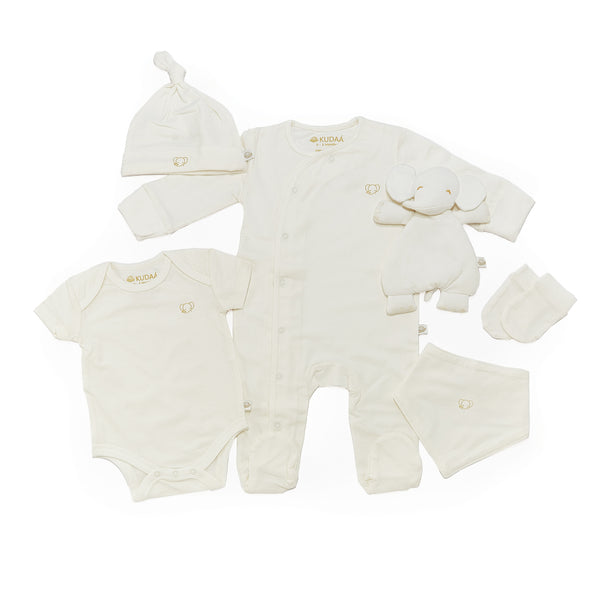 Organic White Baby Bundle Gift Set-Gift Set-SKU: - Bunnies By The Bay