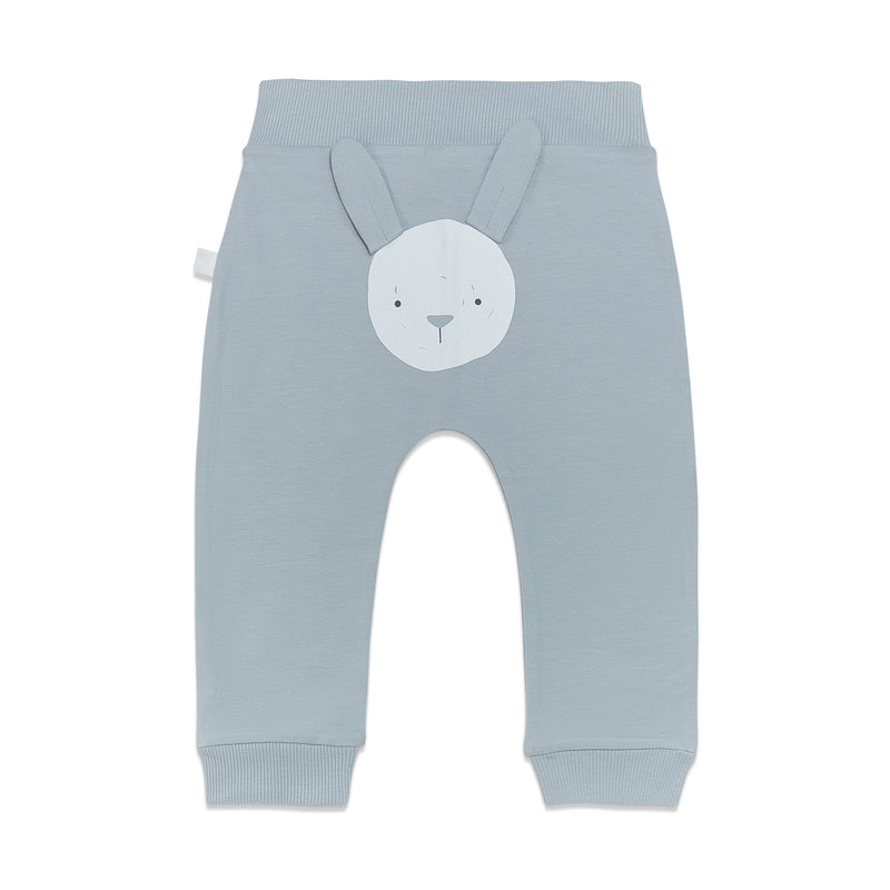 Kudaa Organic Long Sleeve Bunny Pant Set - Pearl Blue-Clothing-SKU: - Bunnies By The Bay