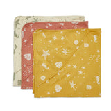Kudaa Organic Print Receiving Blanket - Coral Rose-Clothing-SKU: 910211 - Bunnies By The Bay