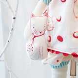 Hutch Studio - Kat & My Kitty - Make and Mend One of a Kind Doll-HutchStudio Original-SKU: - Bunnies By The Bay