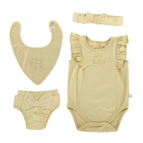 Kudaa Organic Frilly Gift Set - Green Tea-Gift Set-SKU: 910072 - Bunnies By The Bay