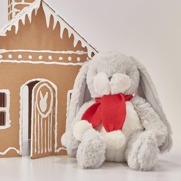 RETIRED - Limited Edition - Holiday Little Nibble Grey Bunny-Holiday Plush-SKU: - Bunnies By The Bay