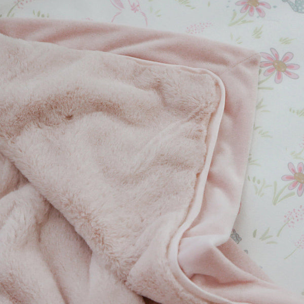 Cuddle Me Nibble Fur Blanket - Pink 30 x 40-Blanket-SKU: 103134 - Bunnies By The Bay