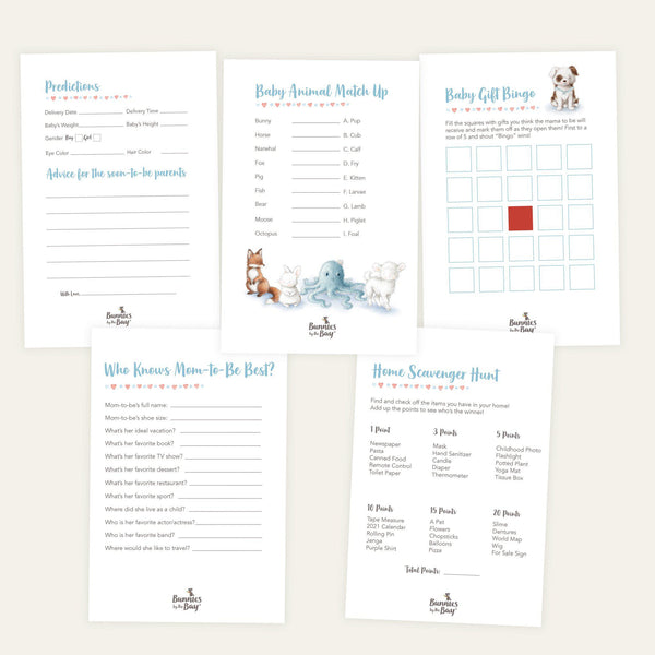 Printable Baby Shower Game Bundle - Skipit the Puppy Theme-Printables-SKU: - Bunnies By The Bay