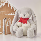 RETIRED - Limited Edition - Holiday Sweet Nibble Gray 16" Bunny-Holiday Plush-SKU: - Bunnies By The Bay