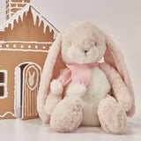 RETIRED - Limited Edition - Holiday Sweet Nibble Pink 16" Bunny-Holiday Plush-SKU: - Bunnies By The Bay