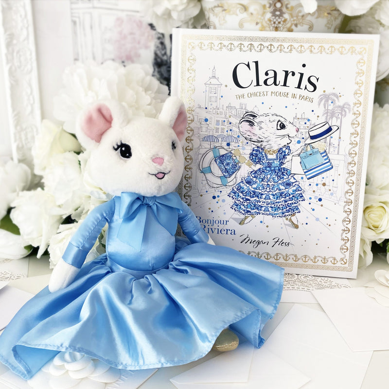 belle plush doll blue dress American Girl Disney Princess Belle Blue Dress, Mrs. Potts, Chip & Accessories for 18-inch Dolls