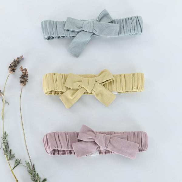 Kudaa Organic Bow Band - Wood Rose-Apparel-SKU: 910014 - Bunnies By The Bay