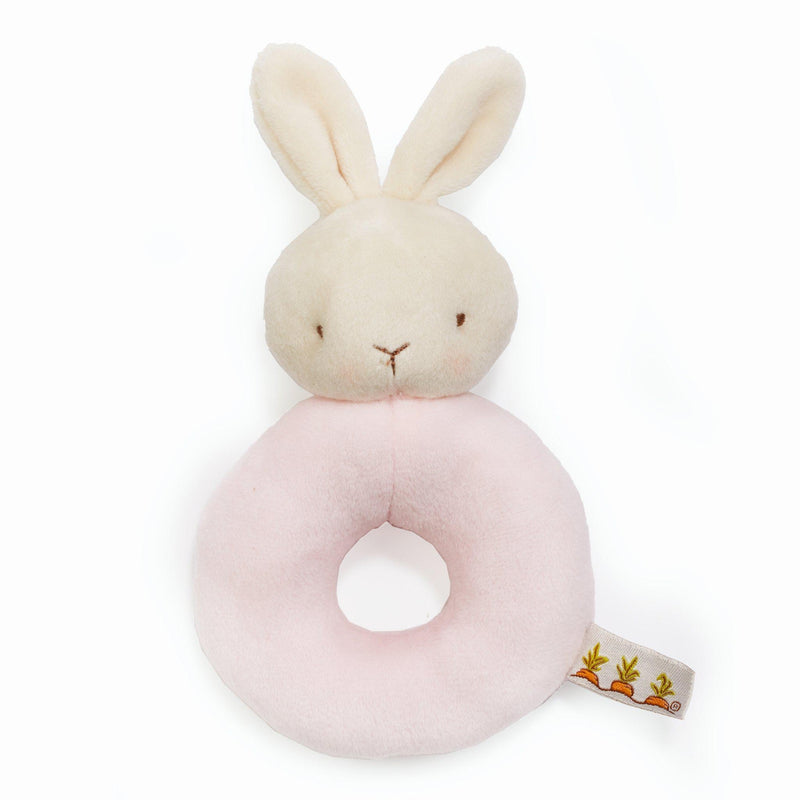 Image of Pink Bunny Ring Rattle-rattle-Bunnies By The Bay-bbtbay