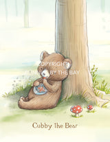 Image of Digital Art: Cubby the Bear-Digital Art-Bunnies By The Bay-bbtbay