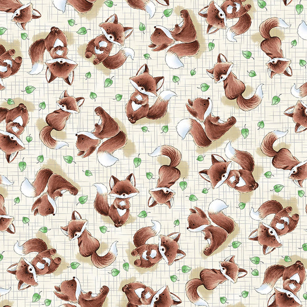 Image of Fabric - Camp Cricket Collection - Tossed Fox - 1/4 yard-Fabric-Bunnies By The Bay-bbtbay