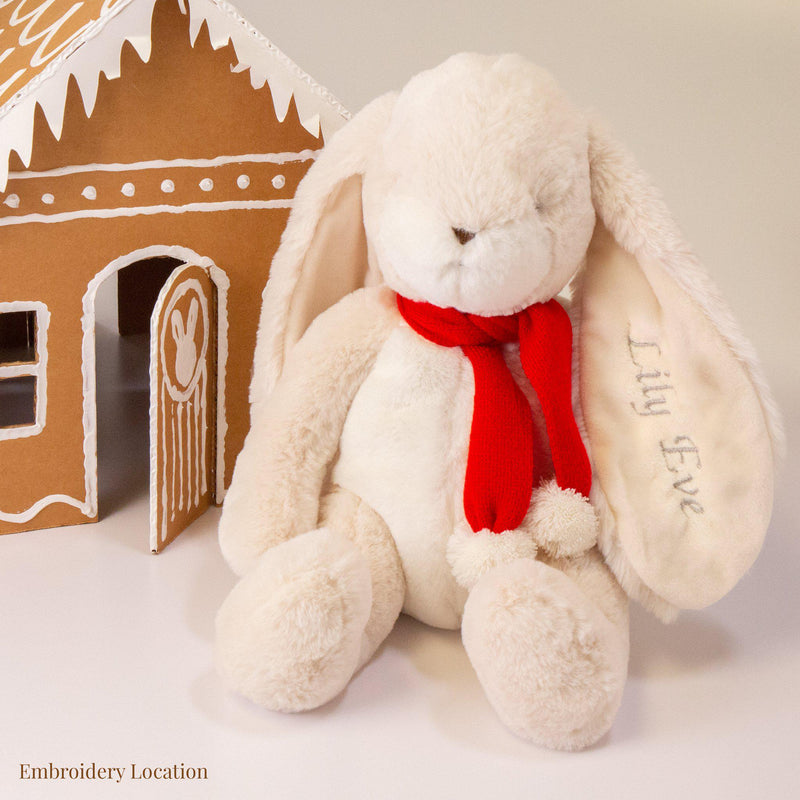 RETIRED - Limited Edition - Holiday Sweet Nibble Pink 16" Bunny-Holiday Plush-SKU: - Bunnies By The Bay