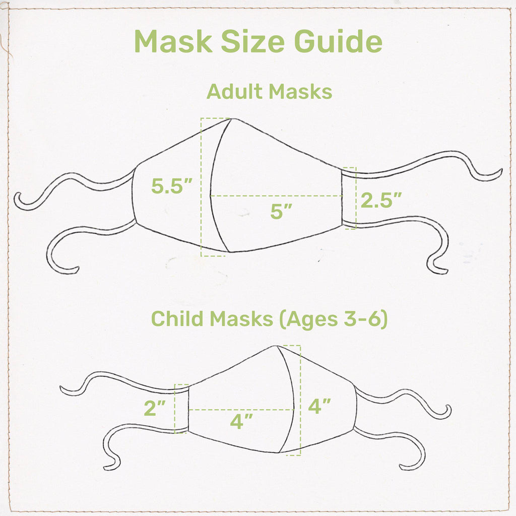 Cloth Mask Sizes Foxy Cloth Face Mask | Face Coverings for Adults and Kids