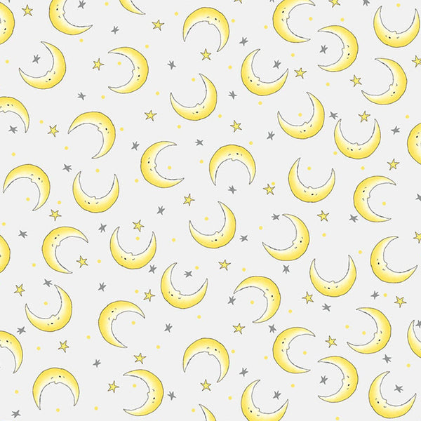 Image of Fabric- Bloom and Little Star Collection - Smiling Moons - 1/4 yard-Fabric-Bunnies By The Bay-bbtbay