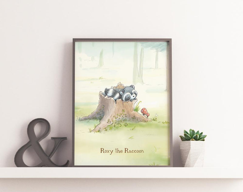 Image of Digital Art: Roxy the Raccoon-Digital Art-Bunnies By The Bay-bbtbay