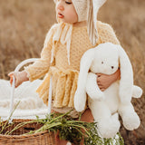 Bunny Plush Stuffed Animal - Bun Bun Little Nibble 12" White Bunny-Stuffed Bunny-SKU: 100982 - Bunnies By The Bay